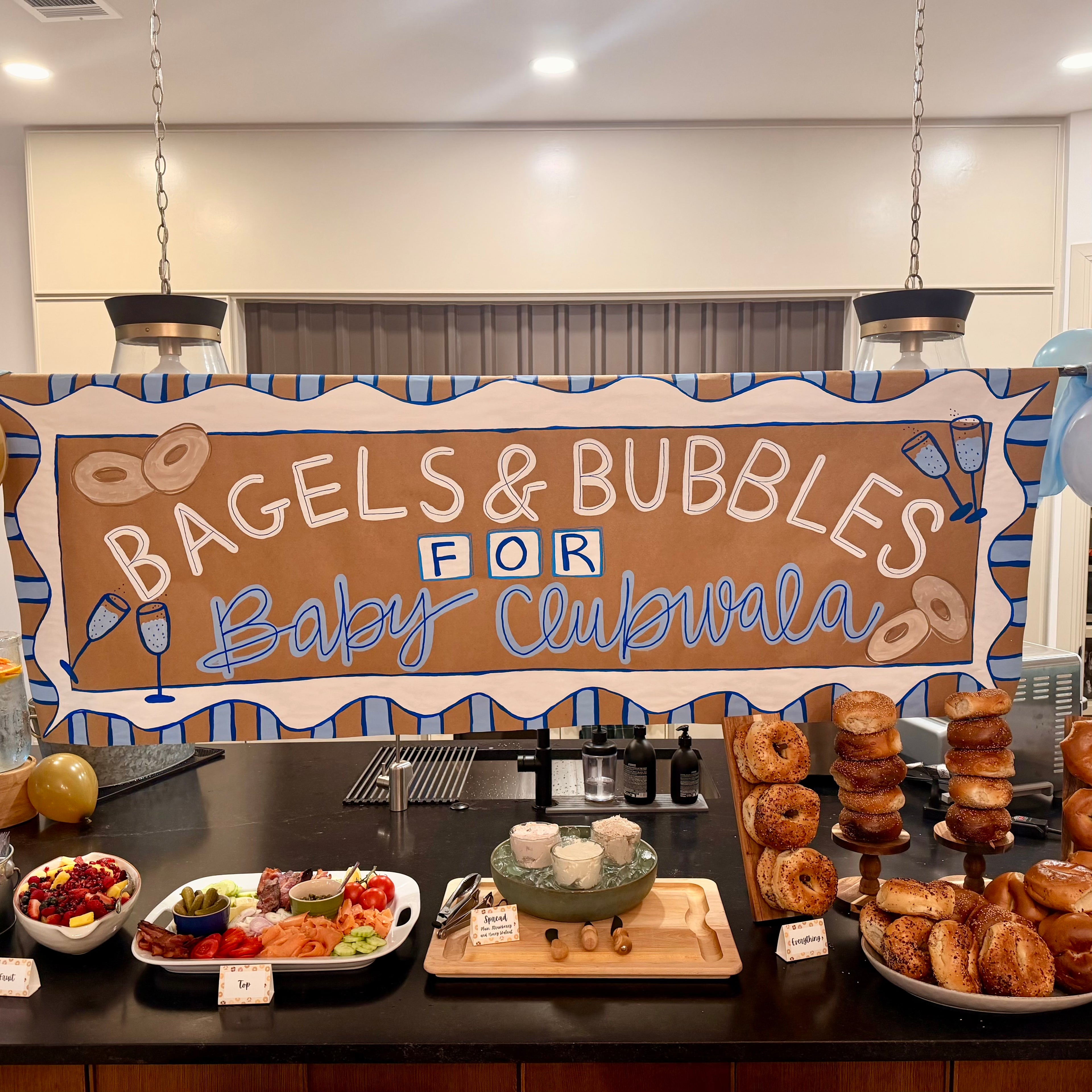 Custom, Hand Painted  Kraft Paper Banners for Parties & Events