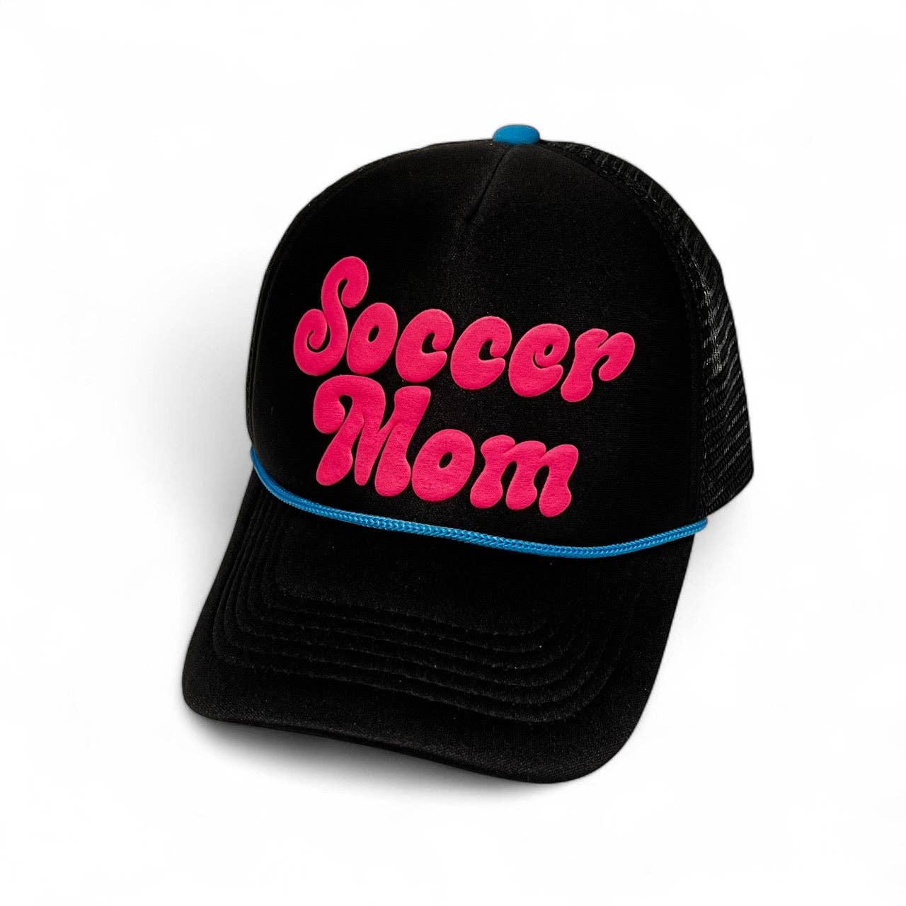 Soccer Mom Black and Pink Trucker Hat