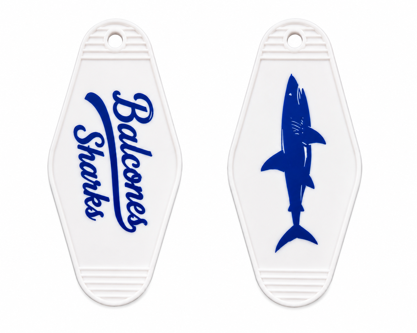 Sharks Double Sided Keychain Ribbon Holder