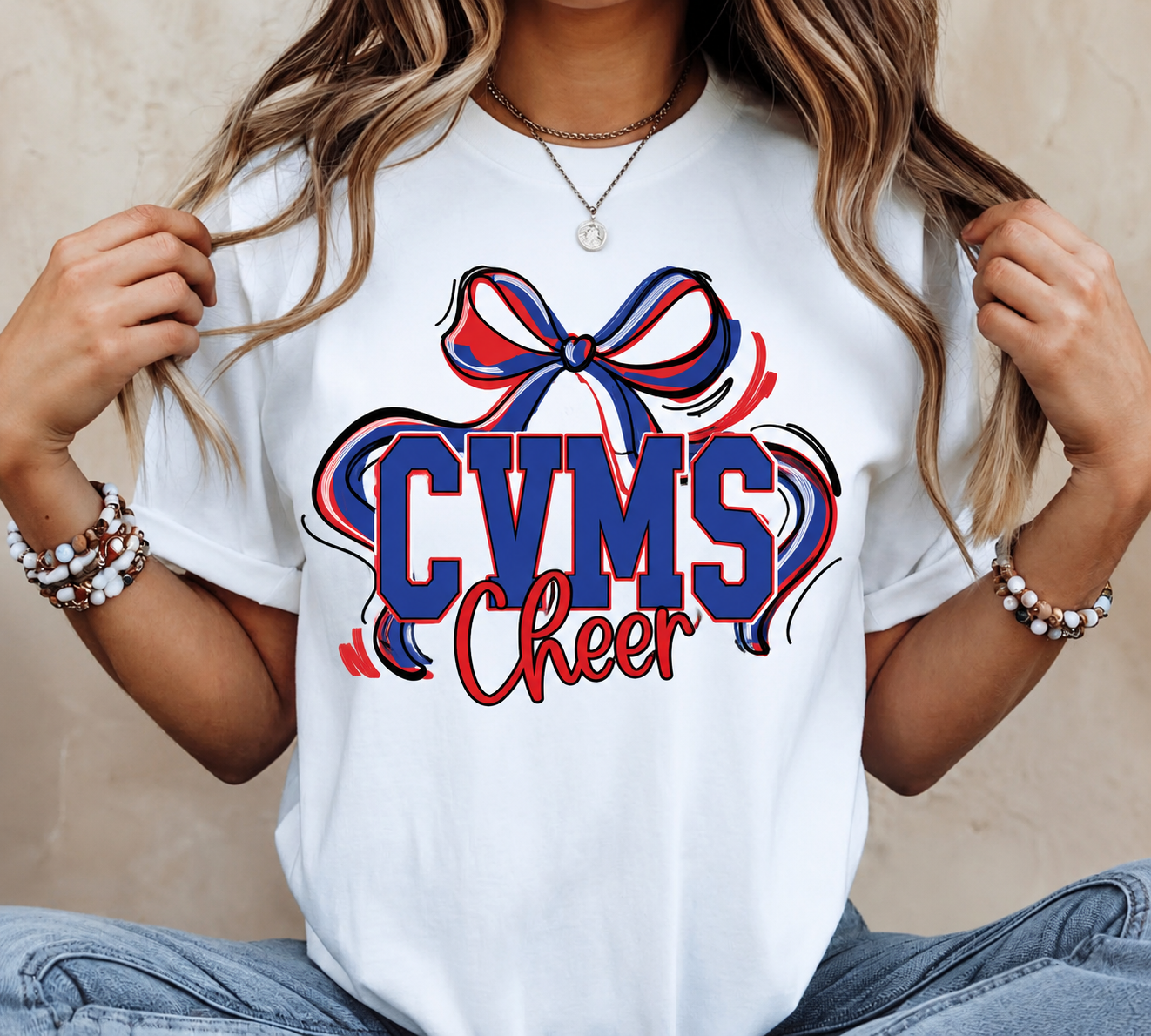 CVMS Cheer Bow Shirt