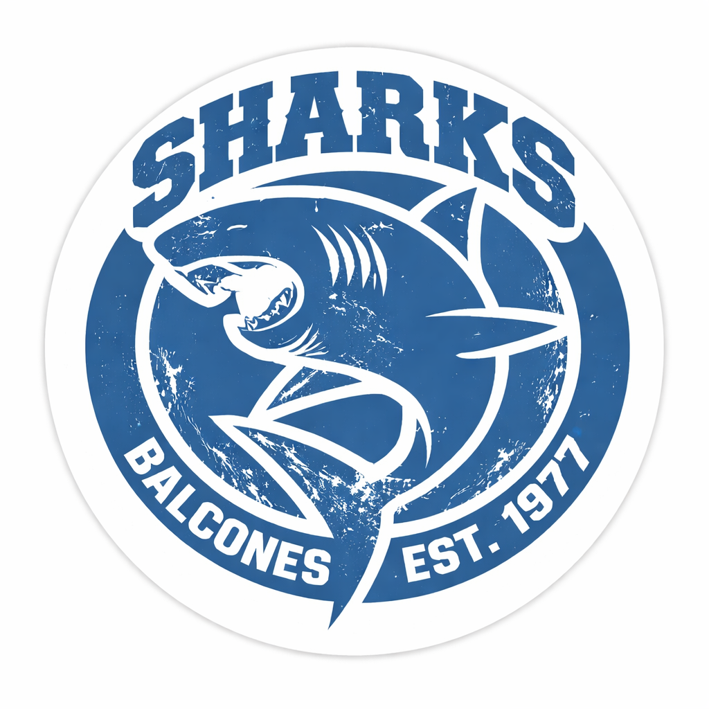 BCC Sharks Round Vinyl Sticker