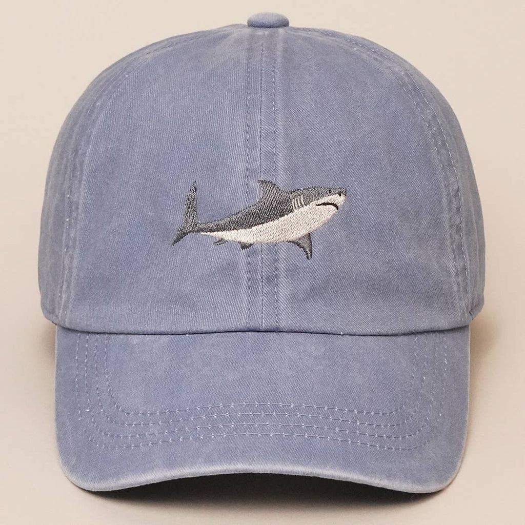 Shark Embroidered Baseball Cap Hat