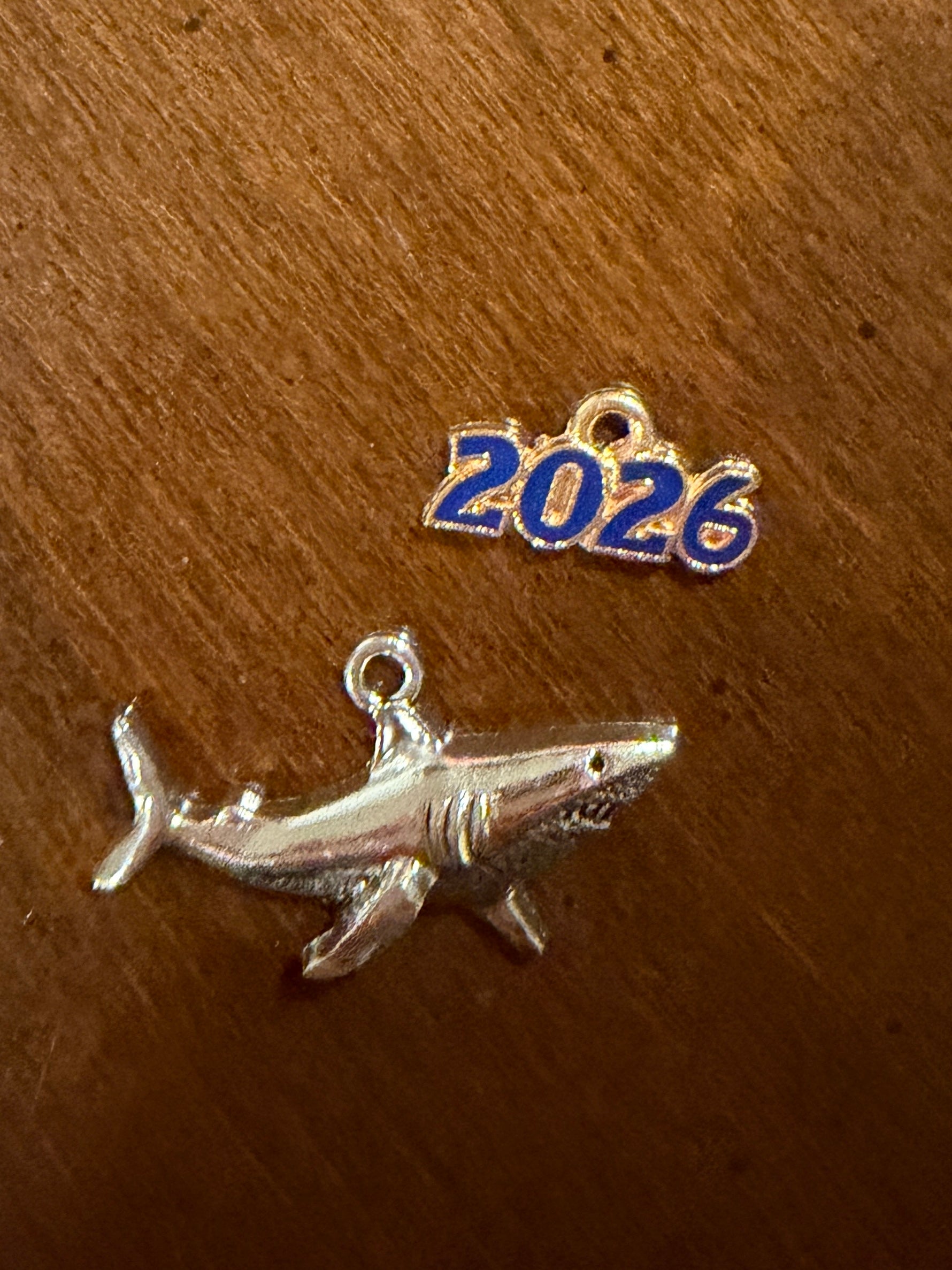Balcones Sharks Ribbon Holder Charm Bundle | Set of 2 | Shark Charm + 2026 Season Charm