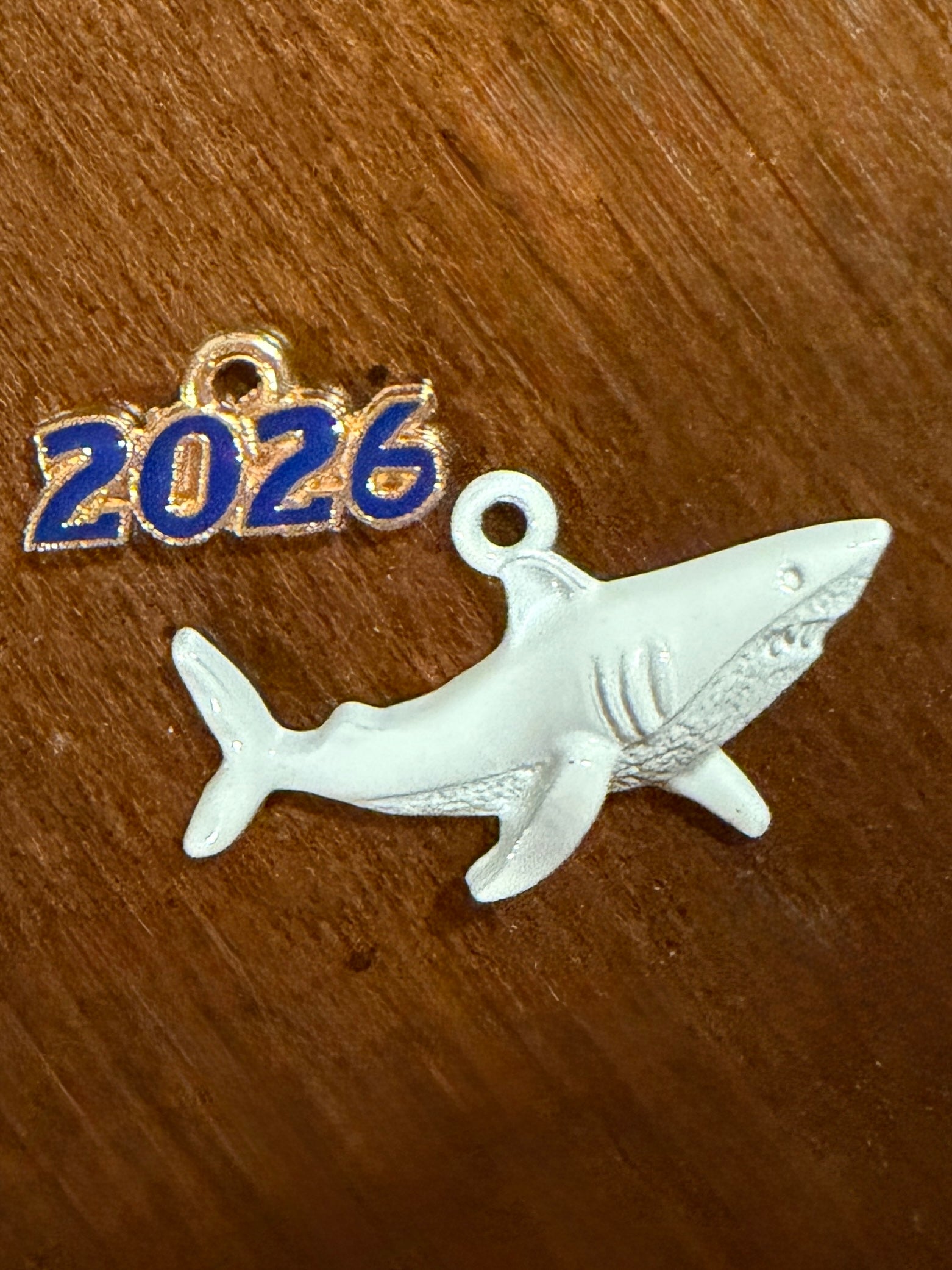 Balcones Sharks Ribbon Holder Charm Bundle | Set of 2 | Shark Charm + 2026 Season Charm